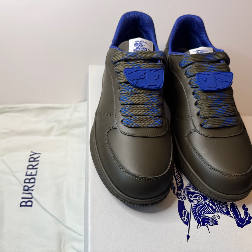 Burberry Terrace Leather Low Top Men’s Sneakers Size 9.5 - Picture 15 of 16